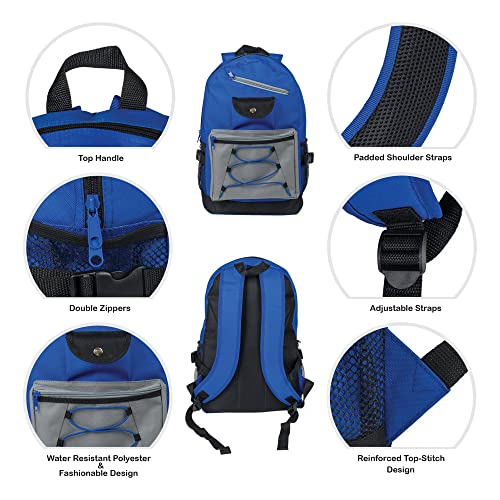 Reinforced And Water Resistant Padded Laptop School Backpack (Royal Blue) #TOP2