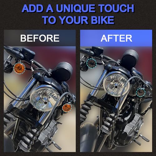 Image of Turn Signal Lens Kit,Front /Rear Bullet Turn Signal Light Replacement Lenses Covers for Harley Sportster 883 1200 /Touring Road King Electra Glide Street Glide /Softail /Dyna /V-Rod,Smoke,2 PCS