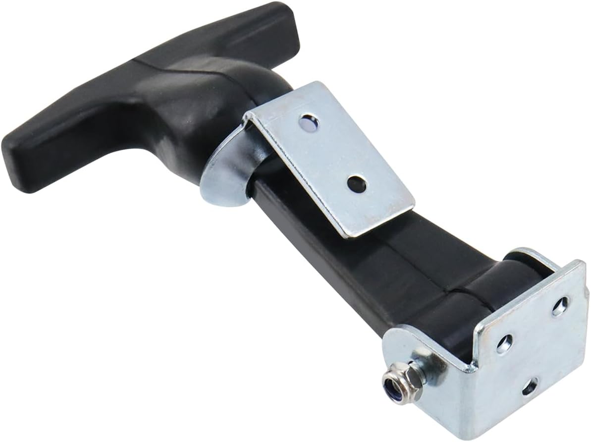 T Tulead Black T-Handle Latch Boat Hatch Latches Metal Latch Draw Latch Rubber Hatch 4.92" x 3.15" Pack of 2