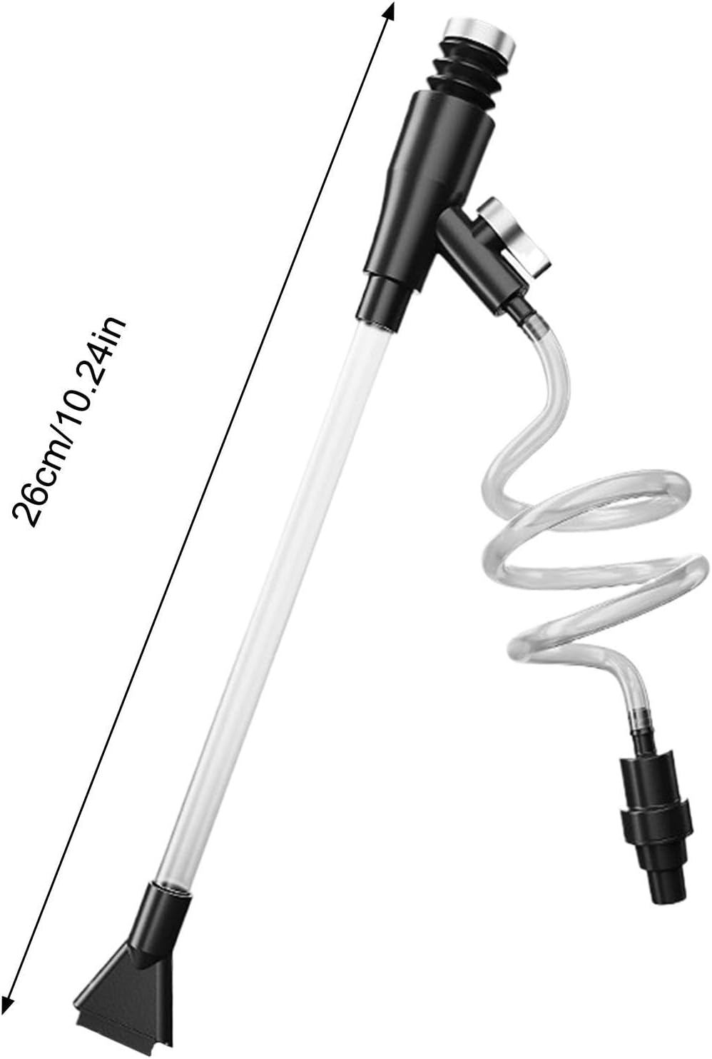 Aquarium Vacuum Manual Siphon Water Changer | Water Cleaner Gravel Siphon for Aquariums for Maintenance Cleaning Reptile Shrimp Home Office Apartment Dorm