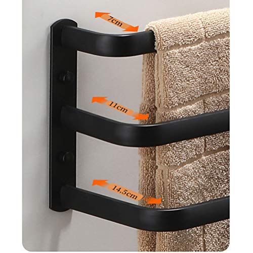 FBSHAD Salle de bain élégance en aluminium étagère serviette murale - 3