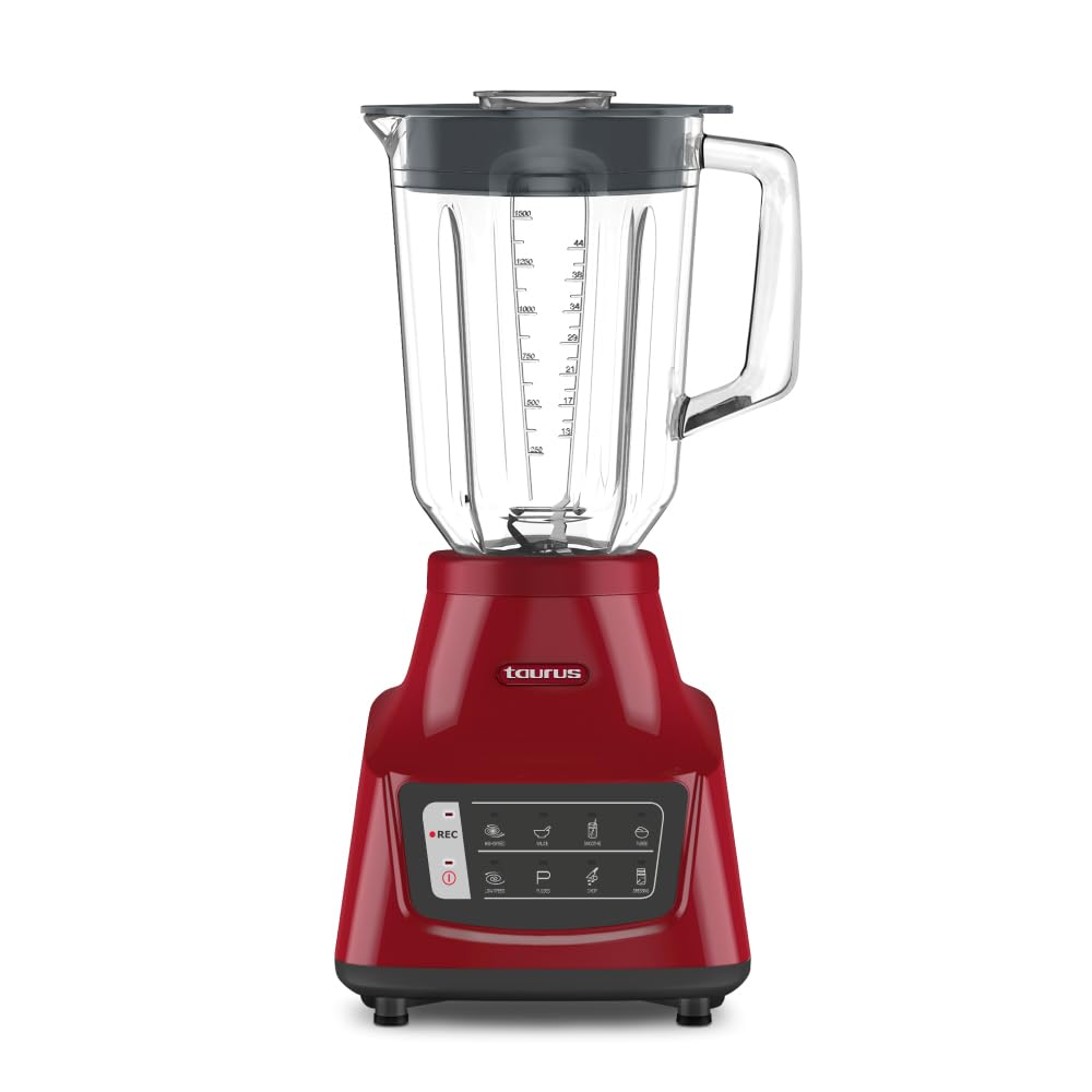 TAURUS GRANDEUR TOUCH REC | Super touch blender with programmable function | 800W | Glass jug 1.5 L | Turbo and pulse function | 5 pre-programmed functions | Stainless steel blades