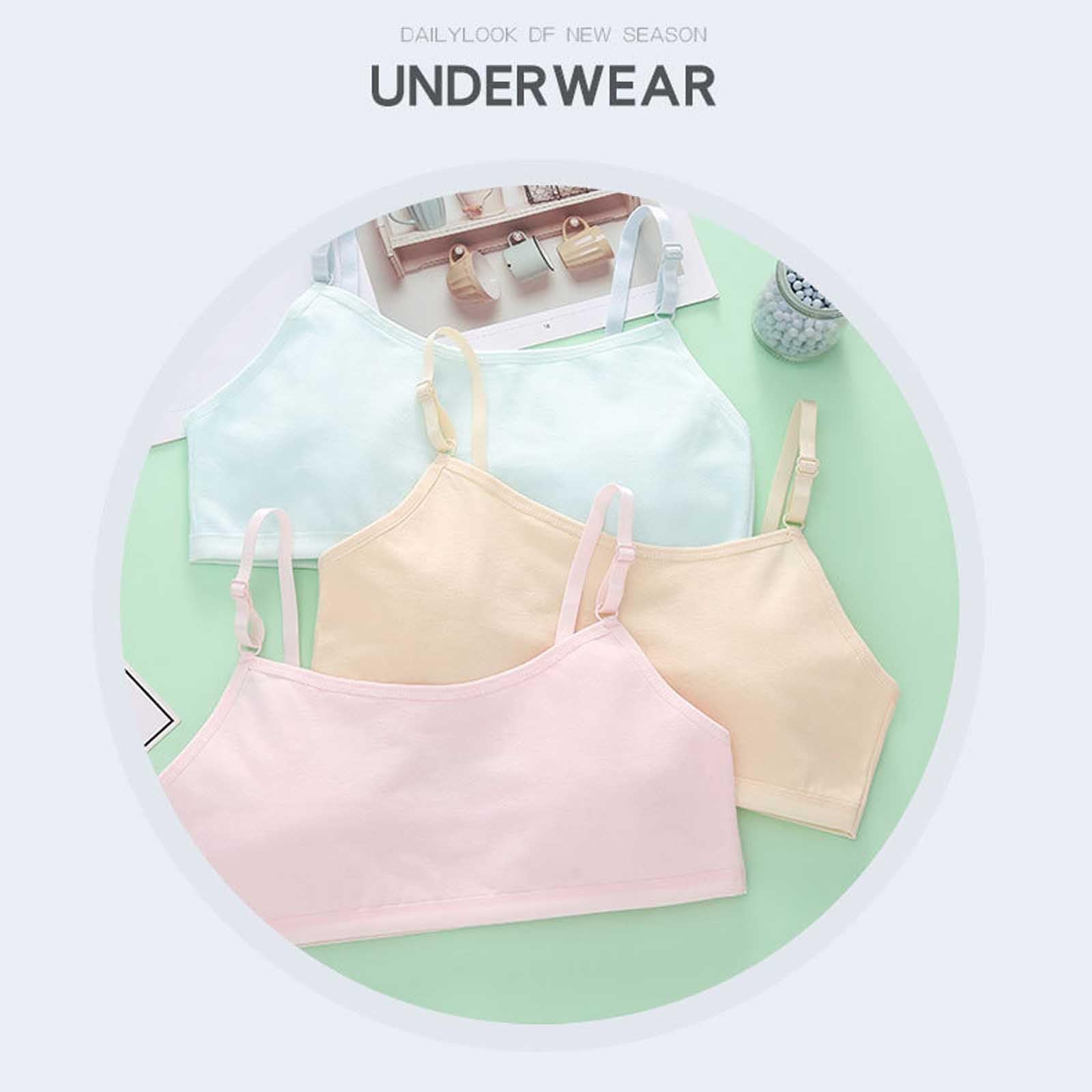 Crop Top BH Niñas Sin Costuras Deportes Sujetador Entrenamiento Blanco Adolescente Sujetador Camisola Estilo Sin Costuras Niños