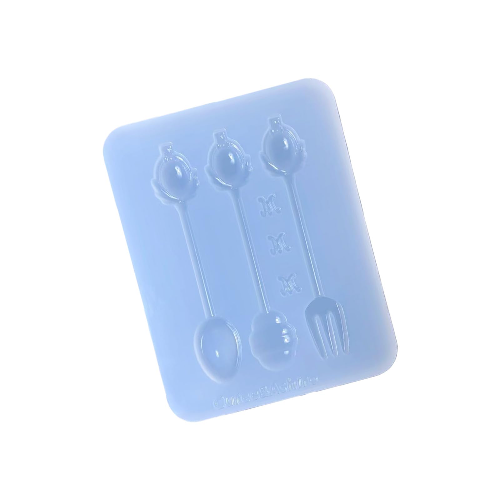 Ljmyy White Silicone Spoon And Fork Mold For Baking Craft Soap Candle Making Food Grade Flexible Kitchen Tool