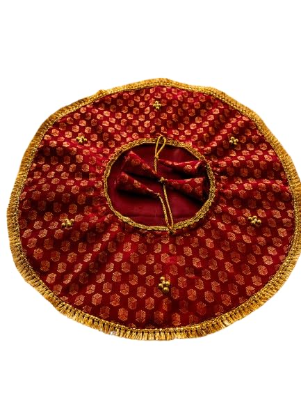 Paras Otibatwa Godbharayi Batwa Potli Bag, Red and Gold, Brocade Fabric, Drawstring Closure with Tassels-image-42