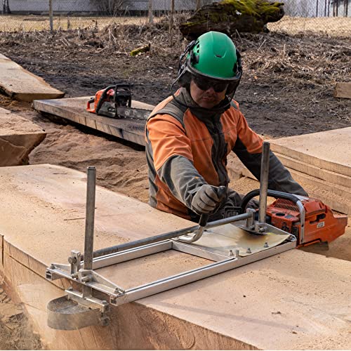 Zelcan Chainsaw Mill, Portable Sawmill 14 Inches To 48 Inches Guide Bar Wood Lumber Cutting Saw Mill, Aluminum Steel Chainsaw Plank Milling Machine For Builders And Woodworkers #TOP2