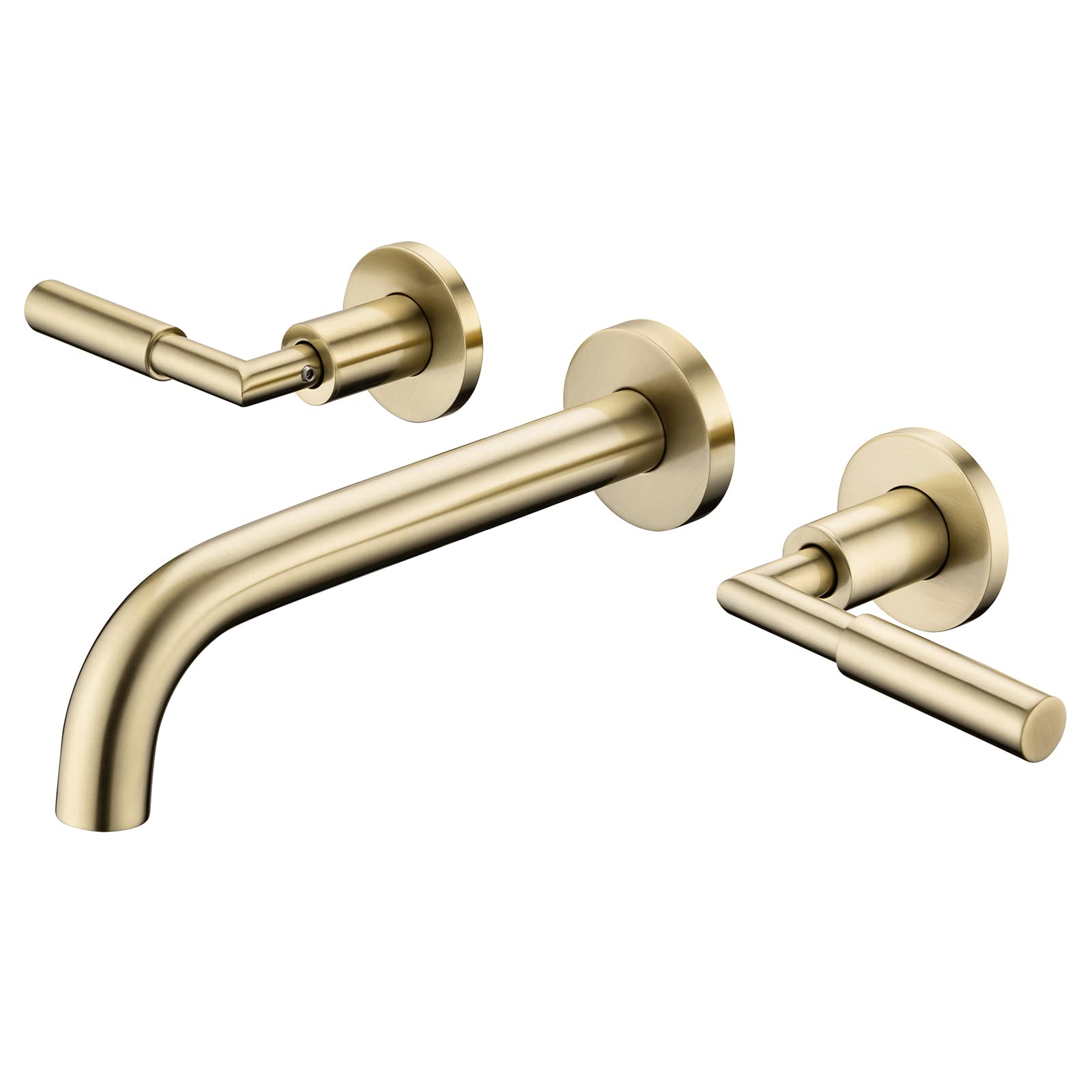 Pattlye Gold Wall Mount Faucet, Brushed Gold Wall Mounted Bathroom Sink