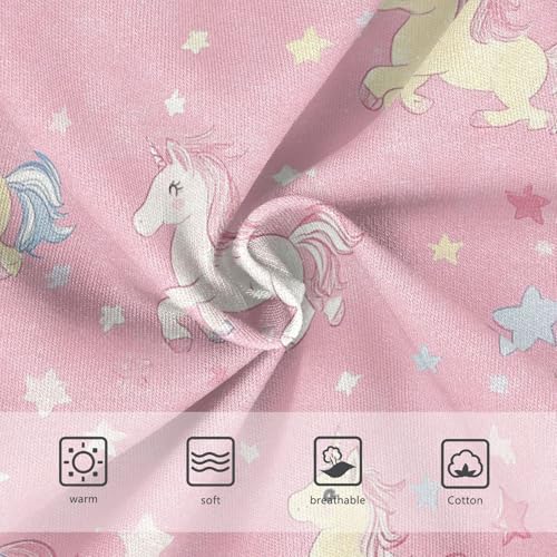 Wusikd Stars Pink Girls' Underwear Cotton Cute Unicorns Girls Briefs Soft Toddler Underwear 2T3