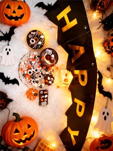 LD 135g Edible Halloween Sprinkles Of Bloody Eyes/Bone,Black White Skull/Pumpkin Sugar Cake Sprinkles, Edible Halloween Cake Decorations, Sugar Beads for Cupcake Cakes On Halloweens Party (Hallo MIX) - Image 6