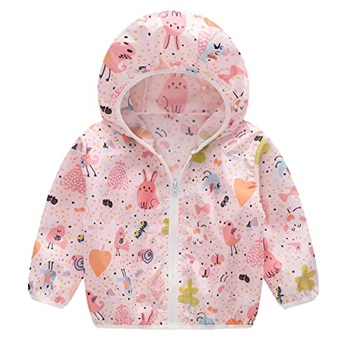 Toddler Girls Coat Kids Butterfly Print Long Sleeved Hooded 2025 Fashion Jacket Teen Girls' Coats Baby Sunscreen