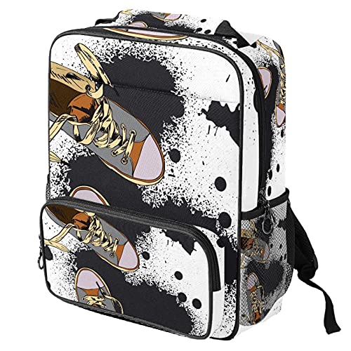 Sac à dos ordinateur portable sac de travail tendance imprimé pour femme homme