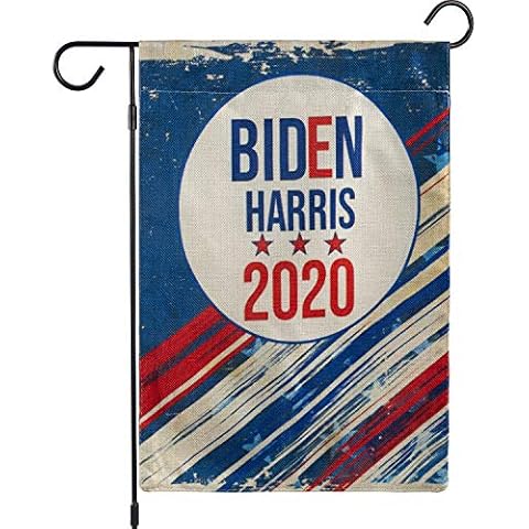 EKOREST Biden Harris 2020 Yard Flag,Vertical Double Sided Paiting on Burlap, Joe Biden Yard Sign 2020 for Election Day Vote Yard Lawn Garden 12X18 inch Cover