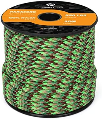 Abma Cord Paracord 550 4mm Nylon Rope Type III 7 Strands Parachute Cord - Max. 250kg (550lbs)