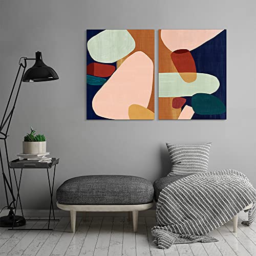 Lienzos de pared Stacking Pebbles de Americanflat, 2 piezas multicolor de 16x20 pulgadas 6