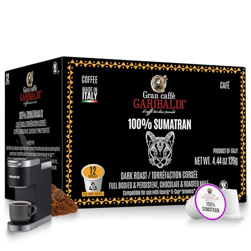 Caffè Garibaldi Sumatran Coffee Pods, Single-Serve Capsules for K...