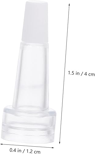 Miniatura 4 de BUGUUYO 100 unids Essence botella trompeta cabeza plástico vial botellas esencia ml gotero para líquidos esencia gotero líquido tapas transparentes