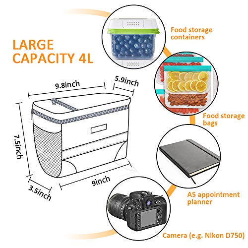 image for SPORUS Bike Basket with Thickened Thermal Aluminum Foil and Waterproof