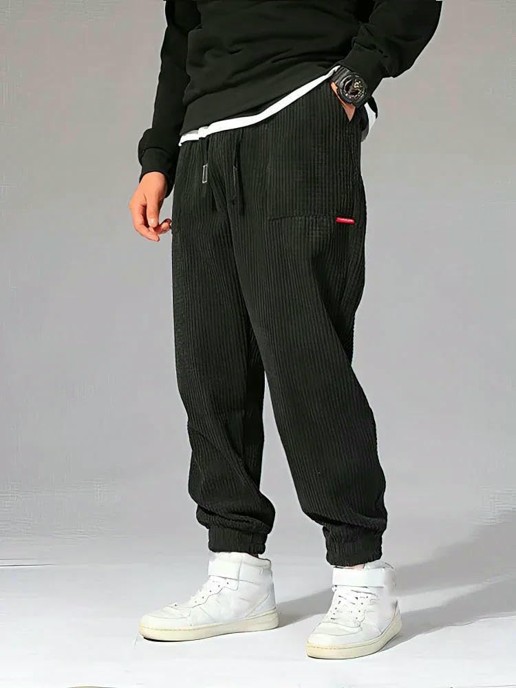 Pantaloni da jogging larghi da uomo in velluto a coste pantaloni della tuta da uomo autunno inverno casual harem pantaloni sportivi maschili pantaloni termici