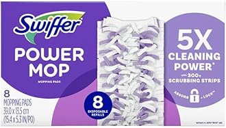 Swiffer PowerMop Multi-Surface Mop for Floor Cleaning, Mopping Pad Refills for Floor Cleaning, 8 Counts