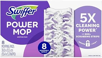 Swiffer PowerMop Multi-Surface Mop for Floor Cleaning, Mopping Pad Refills for Floor Cleaning, 8 Refill Count