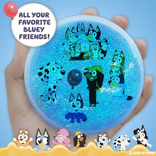 SLIMYGLOOP Tattoozee, Bluey Tattoo Transfer Slime Kit, Sensory Play for Kids Ages 6+, Cotton Candy Scented, Glitter Texture - image 4