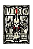 Xanovir Music Tin Signs, Rock Bands Skull Metal Sign, Free Soul Concert Hall, Guitar Poster Studio Wall Decor...