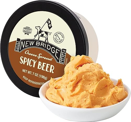 New Bridge Cheese Spread, 7 oz, 12 Pack (7 oz, Spicy Beer)