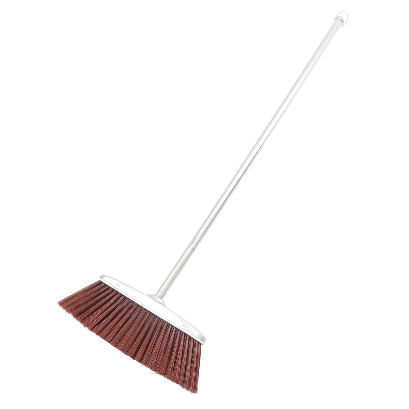 Levemolo Long Handle Broom Family Clean Stainless Steel Broom Thick Bristles for Indoor Sweeping Random Style