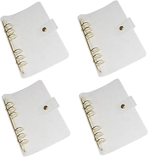 NOLITOY 4 Peças Fichário Transparente Fichário A5 Fichários Orçamento Capa Fichário Capa Fichário Bolsos Pvc A5 Fichário Capa Planejador Fichário A5 Material De Escritório A5 Capa