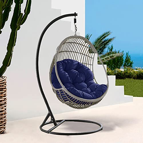 Srutirbo Egg Chair Cushions Hanging Basket Seat Replacement Cushion, 47 X 35In Indoor/Outdoor Thicken Swing Hammock Chair Cushion For Patio Garden (Navy Blue) #TOP5