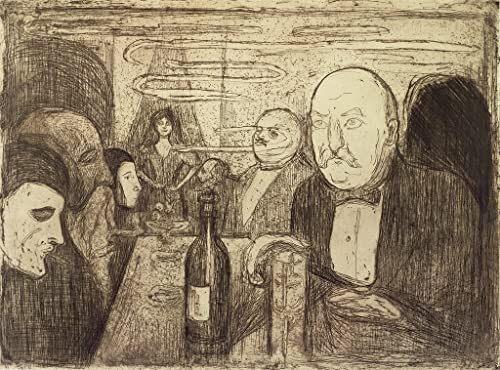 Lienzo de Edvard Munch Christiana Boheme II, impresión de arte para pared en 60x90cm