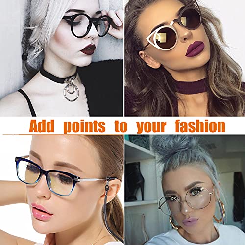 Pack Of 4 Eco Leather Eyeglass Straps,Luxurious Adjustable Eyewear Retainers, Anti-Slip Eyeglass Chains Lanyard, Sport Sunglass Retainer Holder Strap For Men And Women,With Free Gifts #TOP5