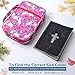 G-LEAF Bible Cover Case/Book Cover Floral Pattern with Handle Fits for Standard Size Bible, 9 x 6.3 x 2.4 in, Pink