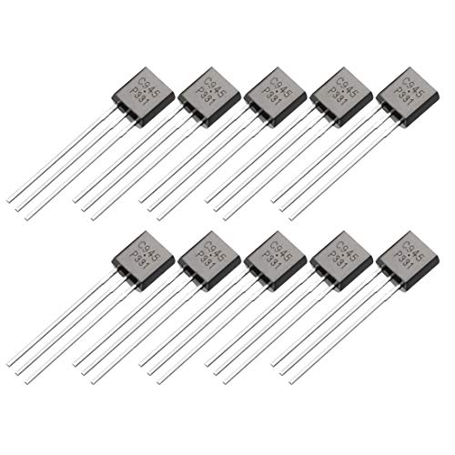 Uxcell 10Pcs C945 Transistor Plastic-Encapsulate Power To-92 Transistor Npn 50V 0.15A 400Mw #TOP17