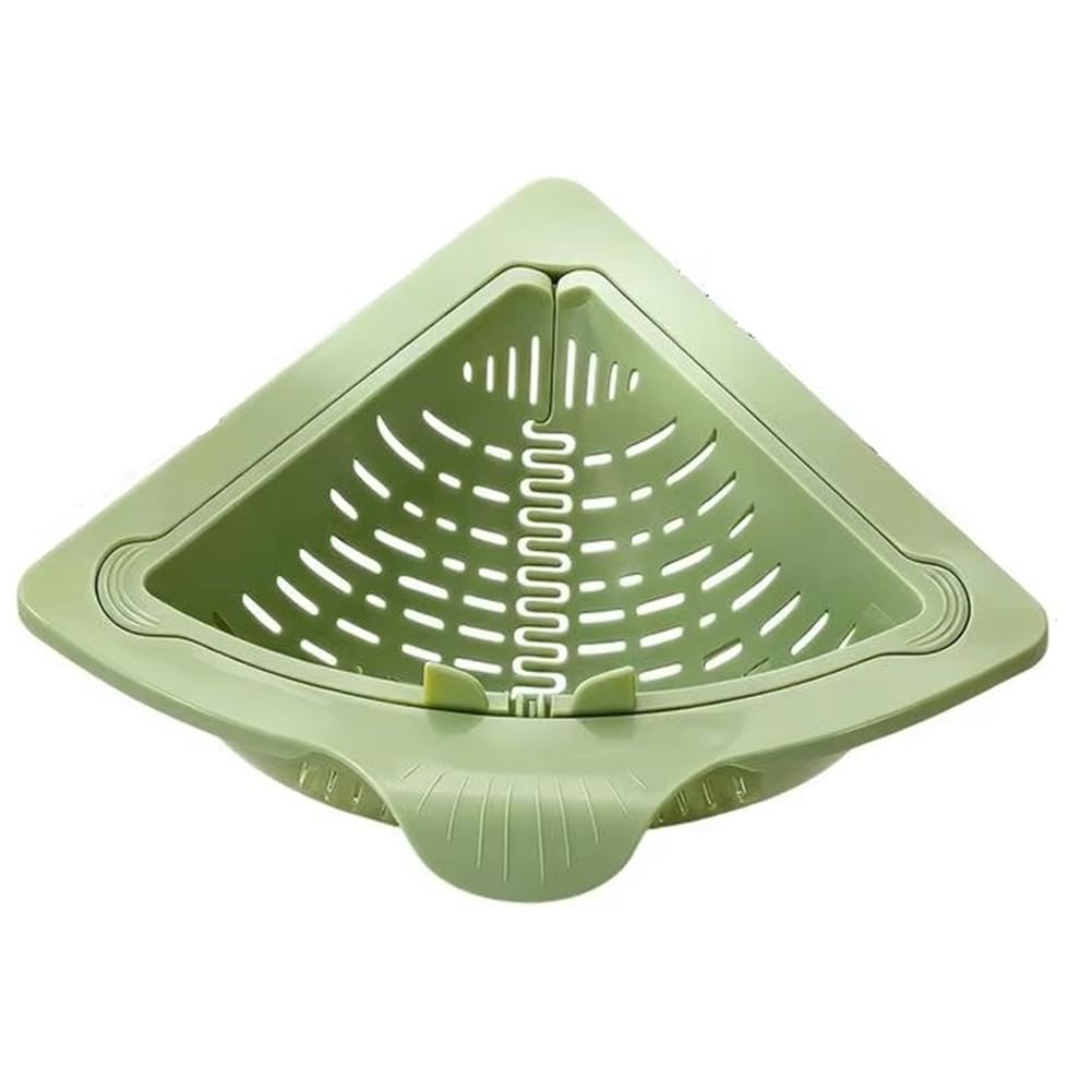CTRLZS Kitchen Storage Rack Sink Corner Basket Silicone Auto-Dump Drain Strainer Basket for Food Waste for Trash Leftovers C