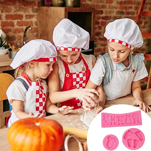 6Pcs Baby Silicone Molds, Baby Shower Themed Fondant Molds Baby Birthday Chocolate Cookie Pastry Pies Mold Gummy Gum Paste Sugarcraft Baking Tool For Gender Reveal Party Clay Cupcake Topper Decor #TOP6