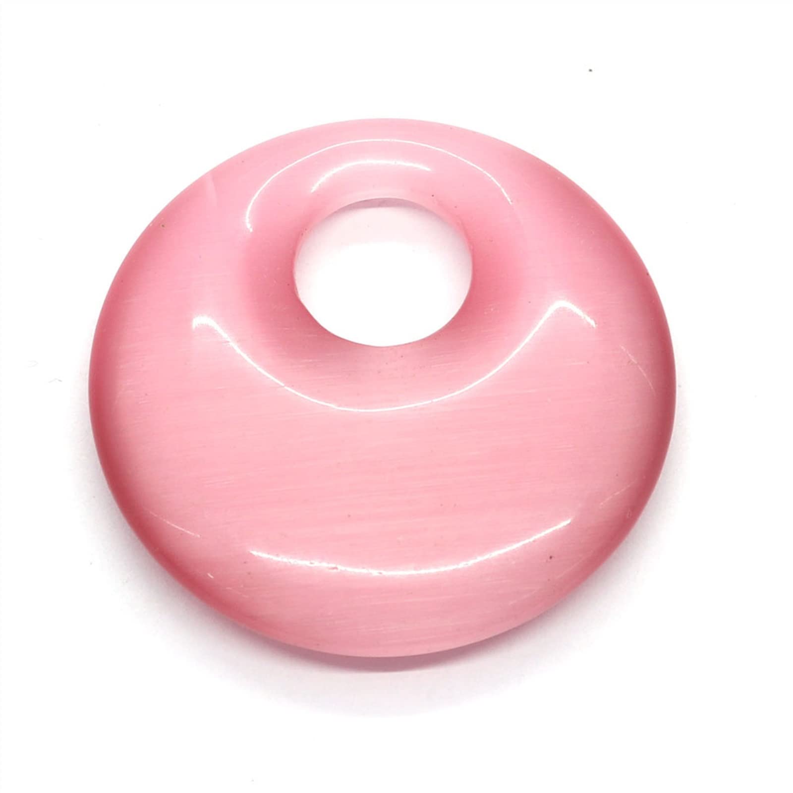 Pendentif anneau 40 mm géométrique rose pour création unique