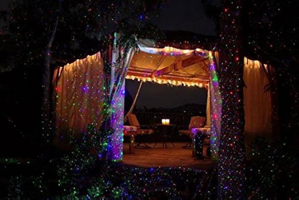 LedMAll Remote Controllable RGB Laser Christmas, Outdoor Garden and Landscape Lights Red, Green and Blue