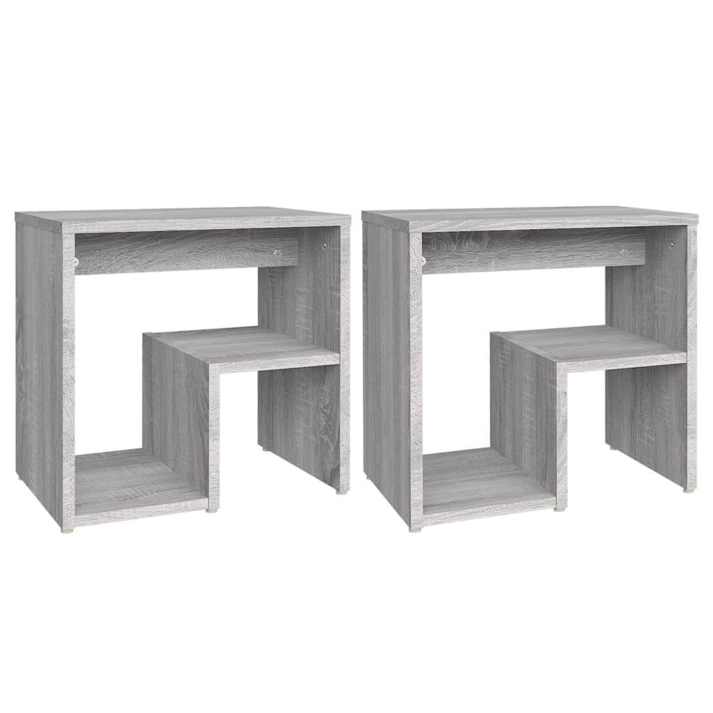 vidaXL Comodini Grigio Sonoma 2 pz 40x30x40 cm in Legno Multistrato
