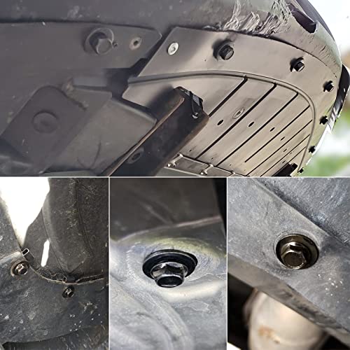 Urmecch 90Pcs Car Body Bolts & U-Nut Clips M6 Engine Under Cover Undertray Splash Shield Guard Bumper Fender Liner Push Retainer Fastener Rivet Clips, Black #TOP5