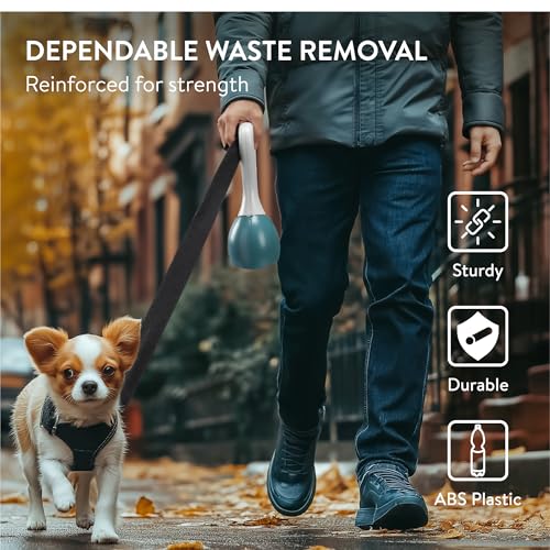 Image of Navaris Dog Pooper Scooper S - Cat, Horse Poop Scoop w /Dense Closure & Smooth Button - Ideal for Dogs & Cats - Long Handled Durable Garden Poo Picker Upper - Deep Green, Small