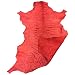 Large Genuine Red Leather Hide – Quality New Zealand Full Skin - 8 sq ft - 2-3 oz avg Thickness - Rustic Finish – Natural Veg Tan Sheepskin Material – Upholstery Fabric – Craft Projects - DIY Supply