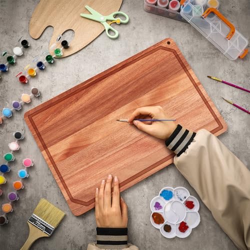 Set de 12 tablas de cortar grandes de nogal miniatura 7