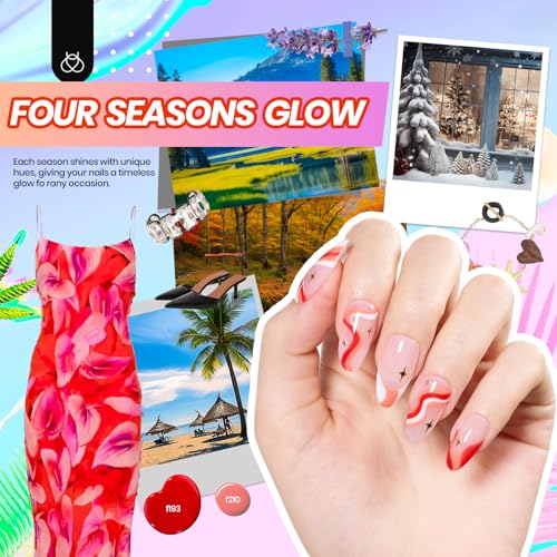 Image of Beetles Gel Nail Polish Kit with U V Light - 32 Colors Gel Polish 54 Pcs Nail Kits with Base and Glossy Top Coat Soak Off DIY Salon Beginner-friendly Manicure Nails Stuff Gifts for Women