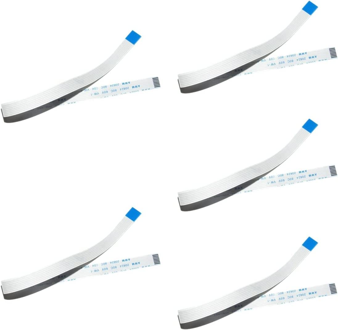 Huasheng Suda 5PCS Power Reset Button Ribbon Flex Cable Replacement for PlayStation 2 7-Pin PS2 30001-39001