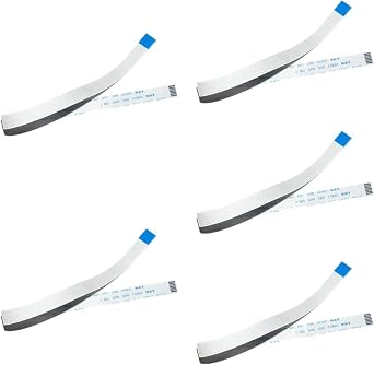 Huasheng Suda 5PCS Power Reset Button Ribbon Flex Cable Replacement for PlayStation 2 7-Pin PS2 30001-39001