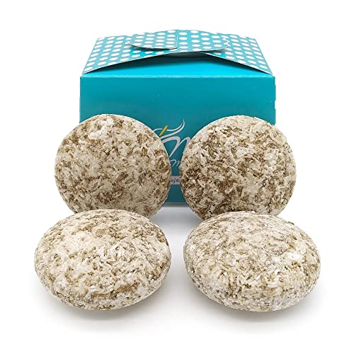 M MAMA MANUELA Champú Sólido de Brea anticaspa (Pack 4 uds.) - Nutre, protege y repara el cabello de forma 100% natural