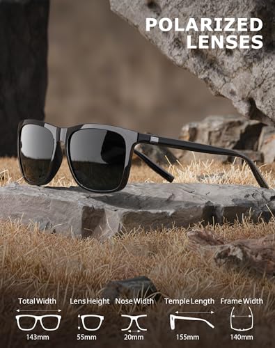 KALIYADI Mens-Sunglasses Polarized Sunglasses-Men Women: Classic Sun glasses with UV400 Protection for Driving Golf Fishing3