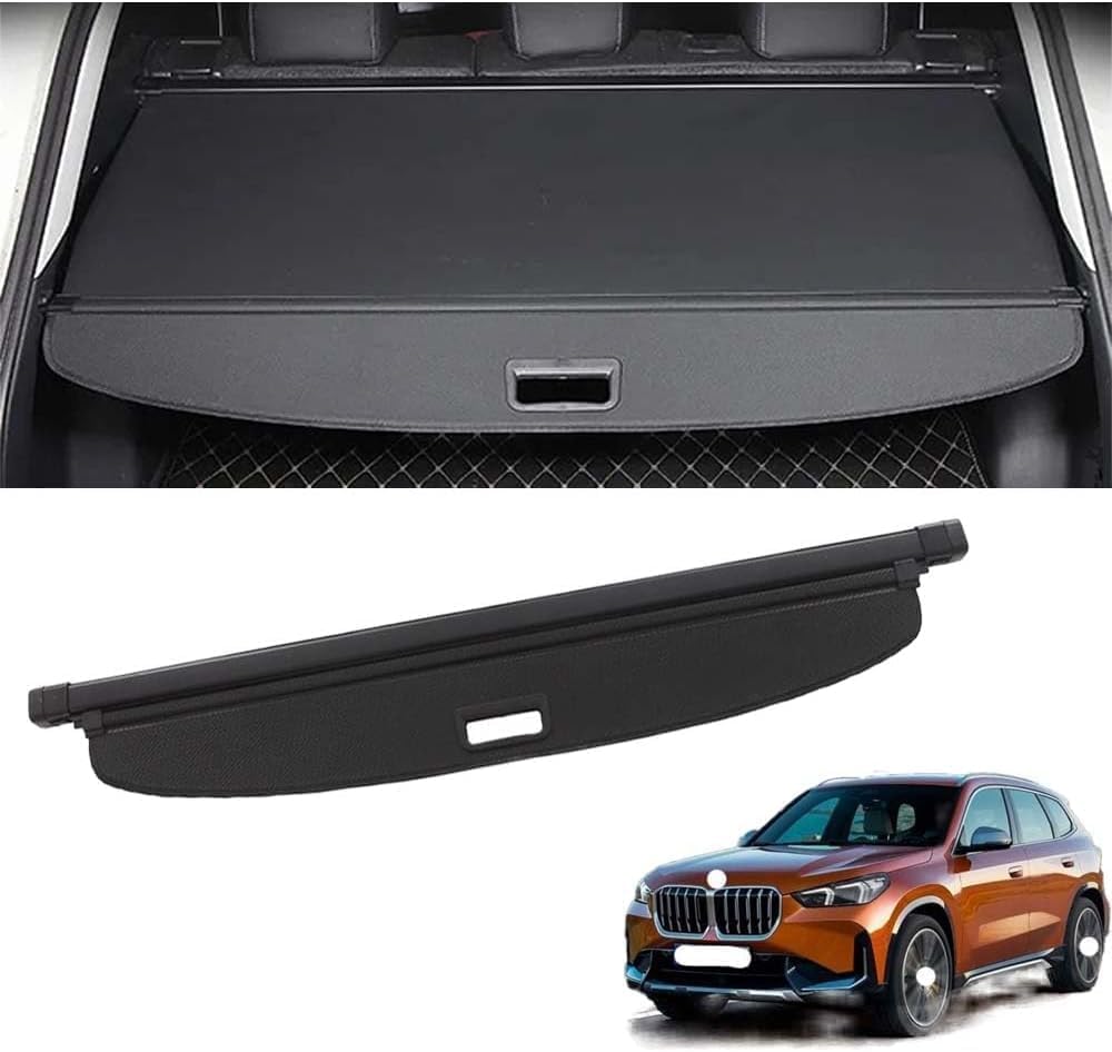 Coche Maletero Trasero Estante Cortina para BMW X1 (U11) SAV 2022, Trasero Trunk Estante de Paquetes Privacidad Cargo Protectora Cubierta