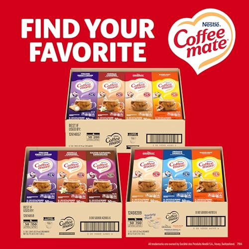 image for Nestle Coffee mate Creamer Singles Variety Pack, Original, French Vani